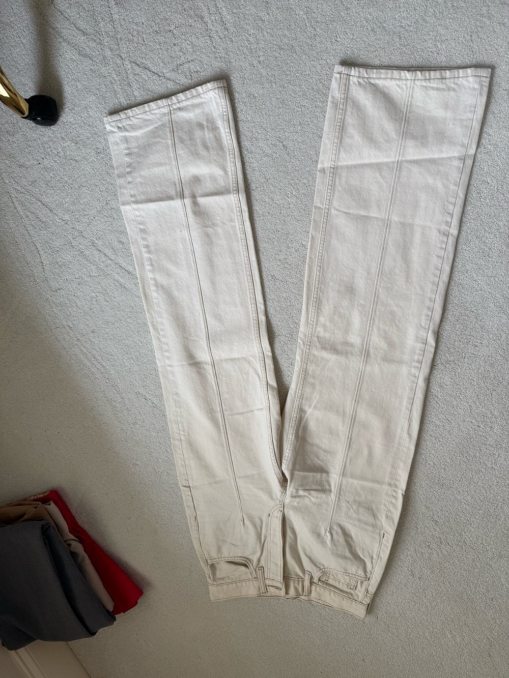 Banana Republic Women's Cream High Rise wide leg Jeans